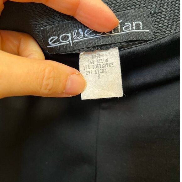 Equestrian Brand Pull on Slim Pants with Button Row at the Cuffs in Black M - Picture 8 of 11